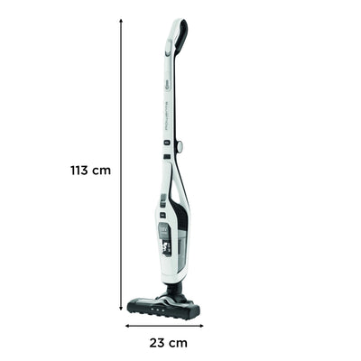 Rowenta RH6737 Dual Force 2-in-1 kabelloser Akku-Stabstaubsauger | integrierter Handstaubsauger | klappbarer Griff | sehr leicht – nur 2,5 kg | LED-Beleuchtung | Weiß