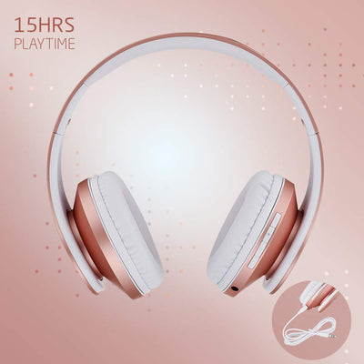 Kinder Kopfhörer, PowerLocus KinderKopfhörer Bluetooth mit 85dB Lautstärkebegrenzung, Faltbar mit Tragetasche, Kopfhörer Over Ear Kabellose und Kabel mit Mikrofon, Micro-SD-Modus für Handy, PC, Tablet