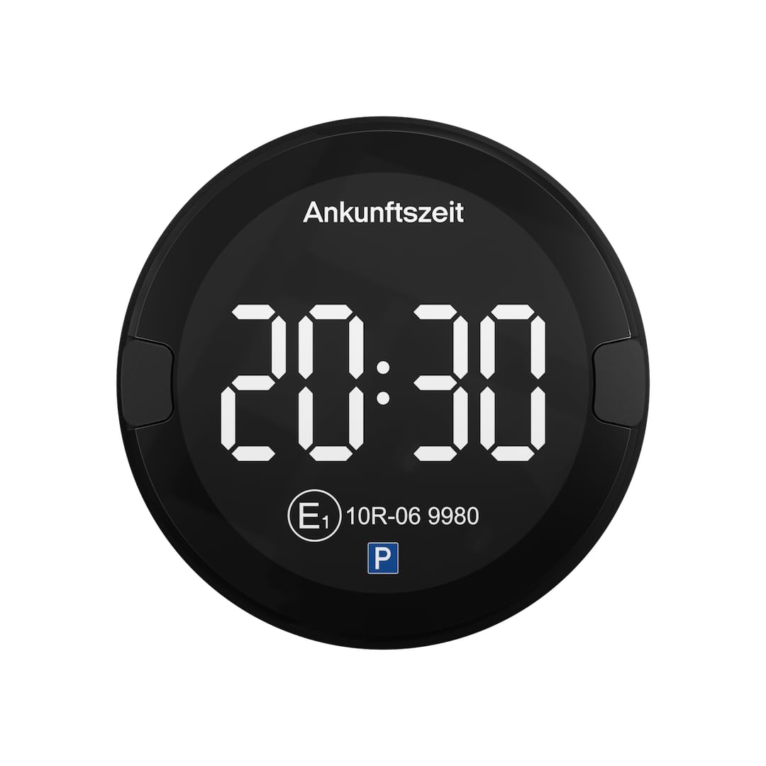 OOONO P-DISC NO2 - Elektronische Parkscheibe mit Zulassung fürs Auto - Automatische Digitale Parkscheibe Elektrisch mit Zulassung vom KBA nach StVO - Elektrische Parkuhr Auto zugelassen