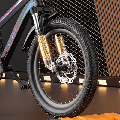 24-Zoll-Mountainbike für Kinder Mit Variabler Geschwindigkeit Dicken Anti Rutsch Reifen und Stoßdämpfender Vordergabel Geeignet für Körpergrößen Zwischen 115 und 170 cm A,22 inches