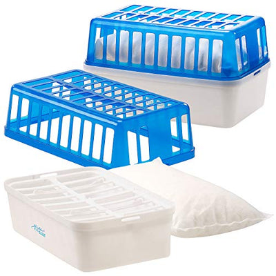 Sichler Haushaltsgeräte Entfeuchter: 2er-Set Raumentfeuchter mit 1,2 kg Granulat, bis 2,5 l, bis 50 m² (Luftentfeuchter mit Granulat, wiederverwendbare Luftentfeuchter, Entfeuchtung)
