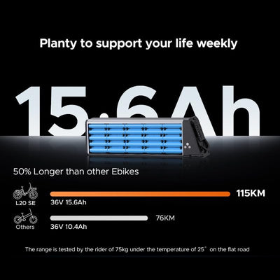 ENGWE E Bike klapprad 20 Zoll, Elektrofahrrad E-Bike Herren Damen, Faltbar Fatbike mit 15.6Ah Wechselakku, Reichweite bis zu 120Km (Grün)