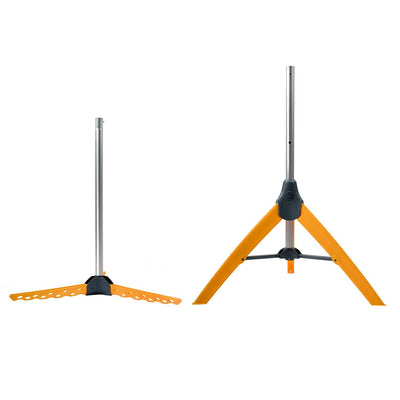 Tatkraft Palm Bügelwäscheständer, Wäschespinne Camping, Stahl Rostfrei, Kompakt Faltbar, Orange
