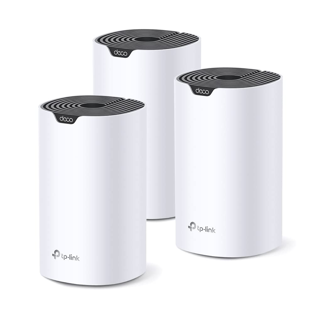 TP-Link Deco S1900 Mesh WLAN Set (3er Pack), AC1900 Dual Band Router & Repeater, 3X Gigabit Ports für Jede Einheit, empfohlen für Häuser mit 3-5 Schlafzimmern, Umfassender Jugendschutz