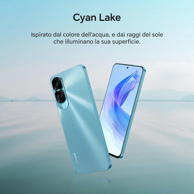 HONOR 90 Lite Smartphone 5G, 8 GB RAM und 256 GB, FullView Display von 6,7 Zoll bei 90 Hz, Dreifachkamera mit 100 MP mit 4500 mAh Akku, Dual SIM, Android 13, Cyan Lake