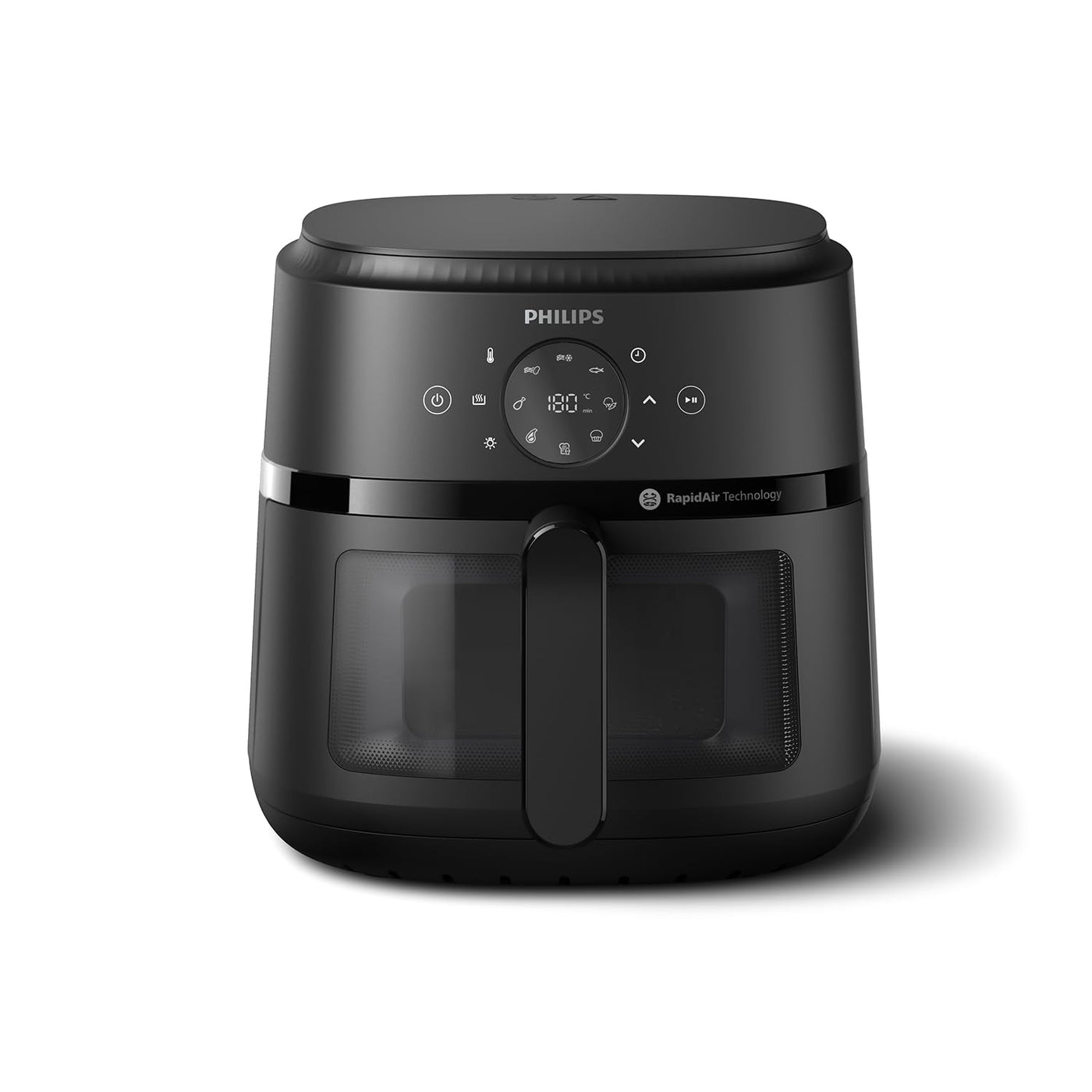 Philips Airfryer 2000 Serie – 13 Zubereitungsmöglichkeiten, 6,2l Fassungsvermögen, kompaktes Design mit Kochfenster, RapidAir-Technologie, 90% weniger Fett, leicht zu reinigen (NA230/00)