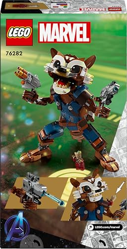LEGO Marvel Rocket & Baby Groot, baubares Superhelden-Spielzeug für Kinder aus Marvel Studios' Guardians of The Galaxy, Figur für Rollenspiele, Geschenk für Jungs und Mädchen ab 10 Jahren 76282