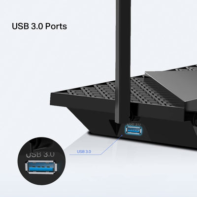 TP-Link Archer AX72 Pro AX5400 Multi-Gigabit WiFi 6 Router(4804 Mbit/s 5 GHz, 574 Mbit/s 2,4 GHz,2.5 Gigabit WAN/LAN Port,1×USB 3.0 Port, 160MHz Bandwidth, HomeShield) , Unterstützt keine DSL-Funktion