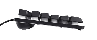 Trust Gaming Tastatur mit TKL-Design GXT 833 Thado - Beleuchtete Tastatur mit Deutsches QWERTZ Layout, Anti-Ghosting, Mehrfarbige LED-Beleuchtung, 12 Media-Tasten, USB Plug & Play, PC/Laptop