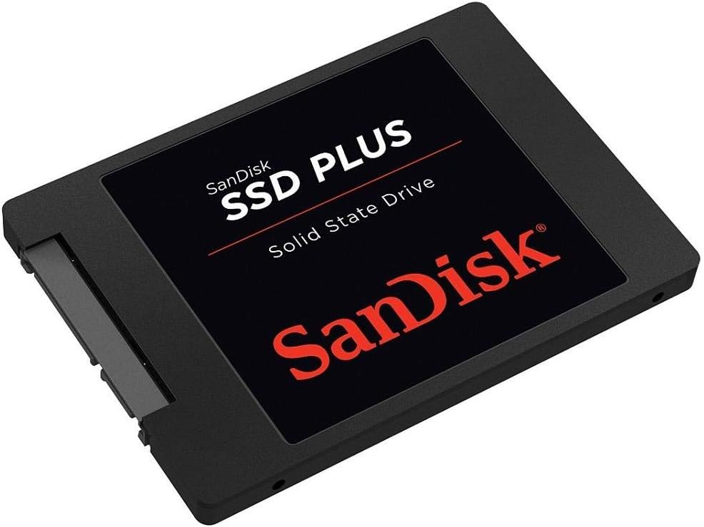 SanDisk SSD Plus interne SSD Festplatte 240 GB (schnelleres Hoch,-Herunterfahren und Laden, Lesegeschwindigkeit 530 MB/s, Schreibgeschwindigkeit 440 MB/s, stoßfest) Festkörper-Laufwerk