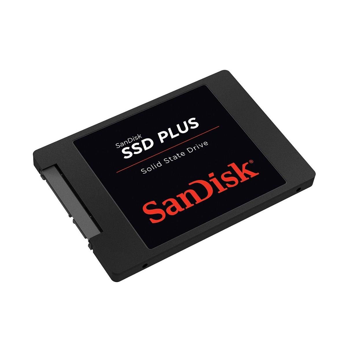 SanDisk SSD Plus interne SSD Festplatte 480 GB (schnelleres Hoch,-Herunterfahren und Laden, Lesegeschwindigkeit 535 MB/s, Schreibgeschwindigkeit 445 MB/s, stoßfest), Festkörper-Laufwerk