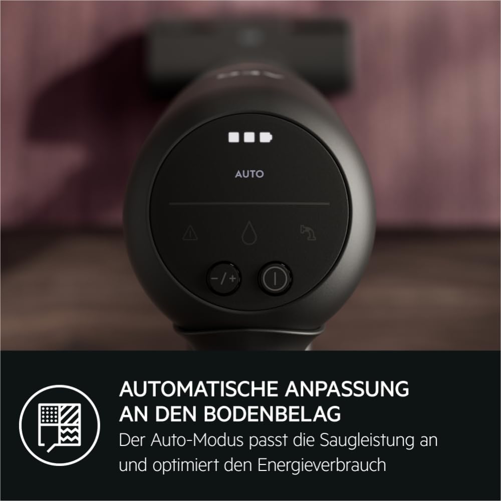 AEG ULTIMATE 7000 ÖKO AP71UB14AM Akku-Staubsauger/extra kraftvoll/ultraleicht 2,2 kg/70 % Recyclingmaterial/bis zu 40 Min. Laufzeit/120m²/5-Stufige Filtration/alle Böden/Automatik, Matte Black