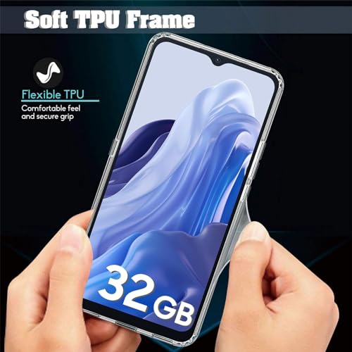 HuiYouMY Handyhülle Kompatibel mit Blackview Wave 6C/Blackview Oscal Flat 1C Hülle + 2 Stück Gehärtetes Glas Schutzfolie, Weich Transparent Schutzhülle, Starker Schutz Silikon Case TPU Cover - WM49