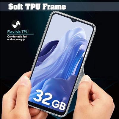 HuiYouMY Handyhülle Kompatibel mit Blackview Wave 6C/Blackview Oscal Flat 1C Hülle + 2 Stück Gehärtetes Glas Schutzfolie, Weich Transparent Schutzhülle, Starker Schutz Silikon Case TPU Cover - WM49