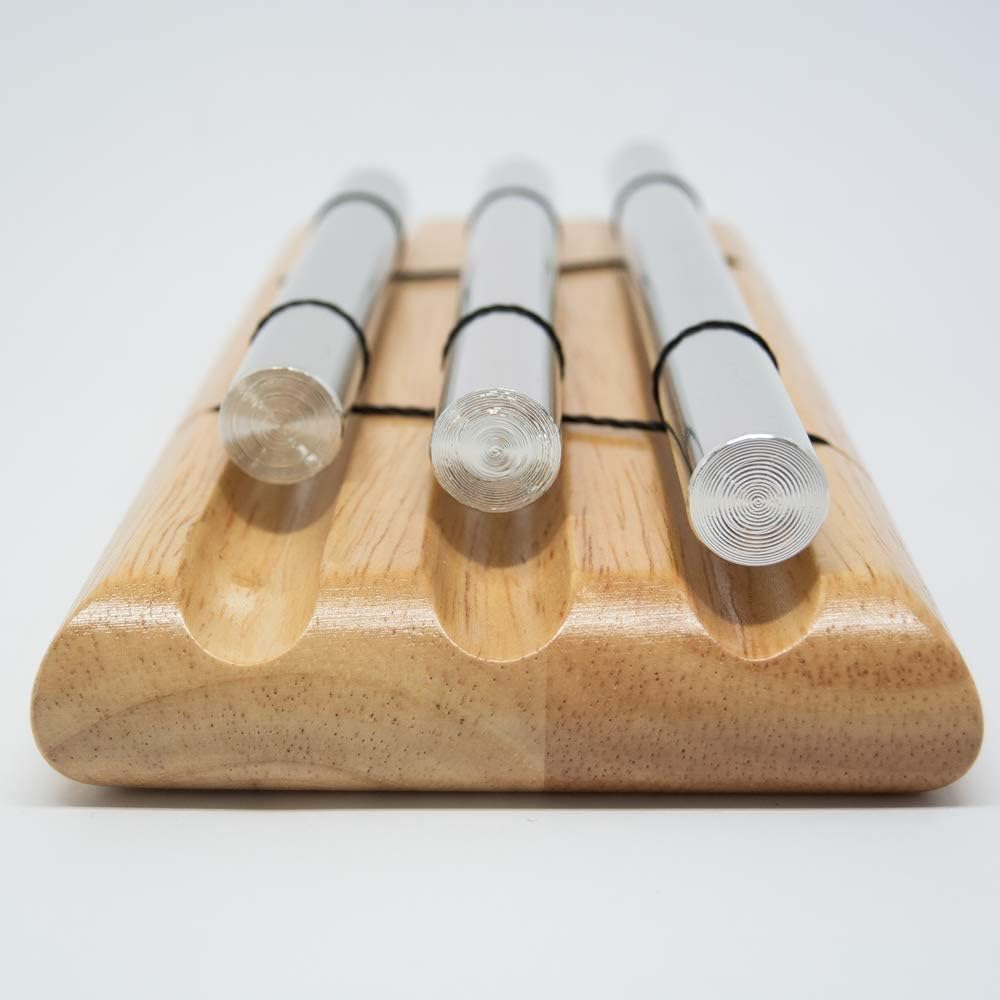 Nino Percussion Energy Chimes Musikinstrument – mit 3 Klangstäben – inklusive Schlägel – für Kinder ab 3 Jahren – Holz und Aluminium, Natur (NINO580)