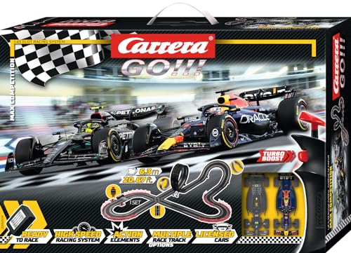 Carrera GO!!! Max Competition Rennbahn-Set I Rennbahn mit lizensierten Slotcars | bis zu 2 Spieler | Für Kinder ab 6 Jahren & Erwachsene