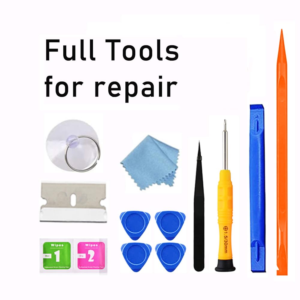 JPUNG Digitizer für iPad 9 Display Touchscreen 10.2'' 2021,für 9. Gen A2602 A2603 A2604 A2605 Ersatz Bildschirm,mit Home-Button+Videoanleitung,Toolset