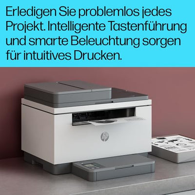 HP LaserJet MFP M234sdw Multifunktionslaserdrucker, Drucker, Scanner, Kopierer, Vorlageneinzug, WLAN, LAN, Duplex, Airprint, Grau-Weiß