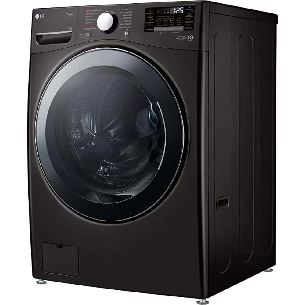 LG F11WM17TS2B, Frontlader-Waschmaschine 17 kg, Klasse E, 1.100 U./Min., 70x77x99 cm, Turbowash 59 Minuten, 6 Motion DirectDrive, Wi-Fi, Metallic Black Steel