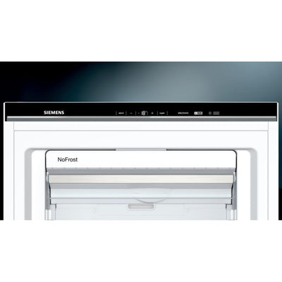 Siemens GS51NAWCV iQ500 Gefrierschrank, 161 x 70 cm, 289 L, noFrost nie wieder abtauen, bigBox Platz für großes Gefriergut, varioZone flexible Glas-und Schubladen