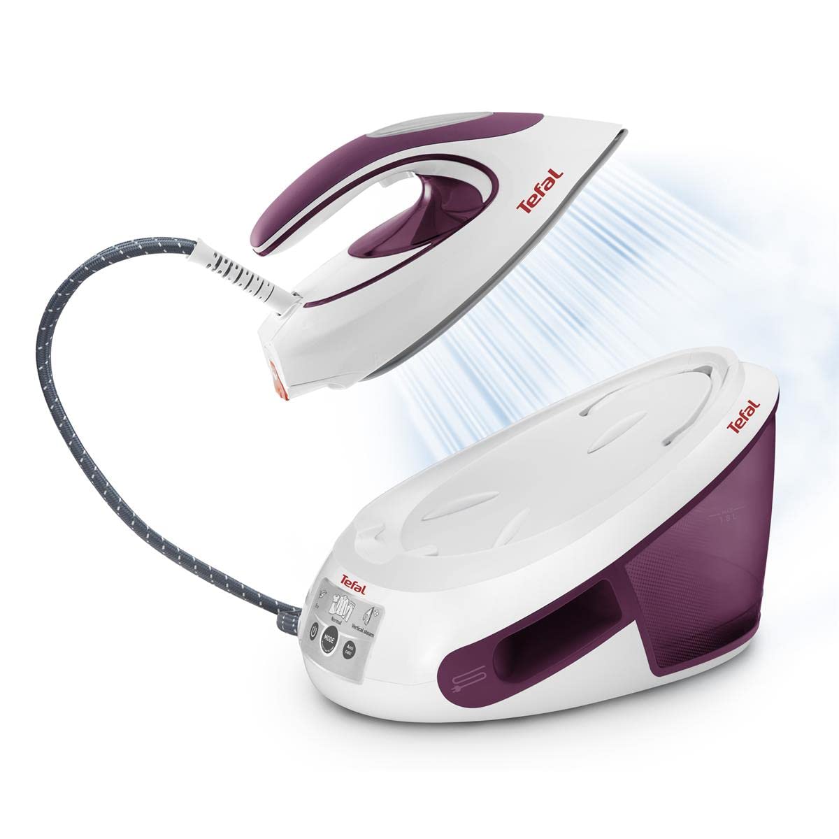 Tefal SV8054 Express Anti-Kalk Dampfbügelstation | 2800W | 6,5-Bar | Anti-Kalk-Kollektor | Optimale Dampf-/Temperaturkombination für alle Stoffarten | Automatische Abschaltung | 1.8 L | 35x21x24cm