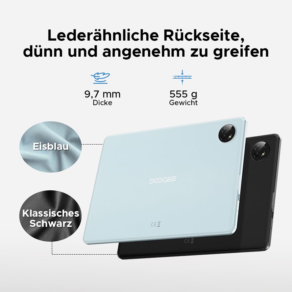 DOOGEE T10W Android 15 Tablet 10 Zoll 16GB RAM +128GB ROM (2TB TF) 2025 Neueste Tablet mit SIM Card Slot, 8000mAh Gaming Tablets Android 4G LTE/5G WiFi, Dual Kamera, BT5.0/ OTG/Face ID/USB Type C