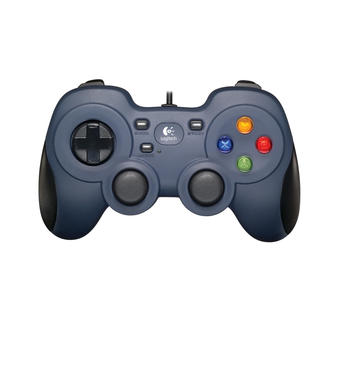 Logitech F310 kabelgebundenes Gamepad, Controller mit Konsolenartigem Layout, 4 Tasten D-Pad, XInput/DirectInput, Komfortable Griffflächen, 1,8 m Kabel, PC - Blau/Grau