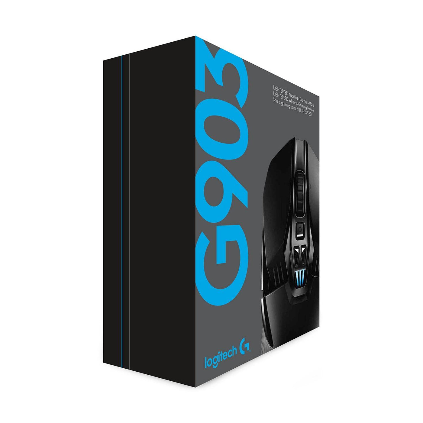 Logitech G903 LIGHTSPEED kabellose Gaming-Maus mit HERO 25K DPI Sensor, Wireless Verbindung, 140+ Stunden Akkulaufzeit, LIGHTSYNC RGB, POWERPLAY-kompatibel, PC/Mac - Schwarz