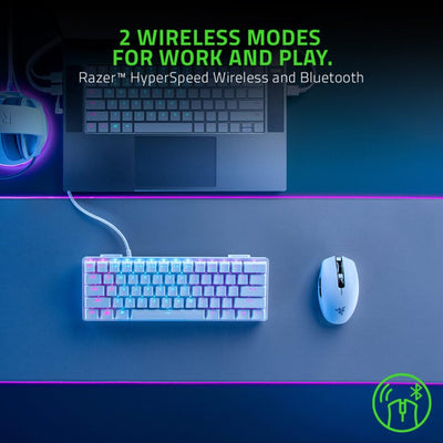 Razer Orochi V2 Mercury - Mobile kabellose Gaming-Maus mit bis zu 950 Stunden Batterie-Laufzeit (Ultra leichtes Design, 2 kabellose Modi, Mechanische Maus-Switches) Weiß
