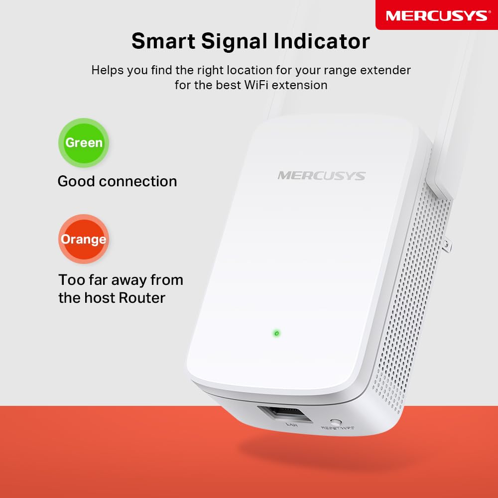Mercusys ME30 WLAN Verstärker Repeater AC1200 (867MBit/s 5GHz + 300MBit/s 2,4GHz, WLAN Verstärker, App Steuerung, Signalstärkeanzeige, kompatibel zu allen WLAN Geräten, AP Modus)