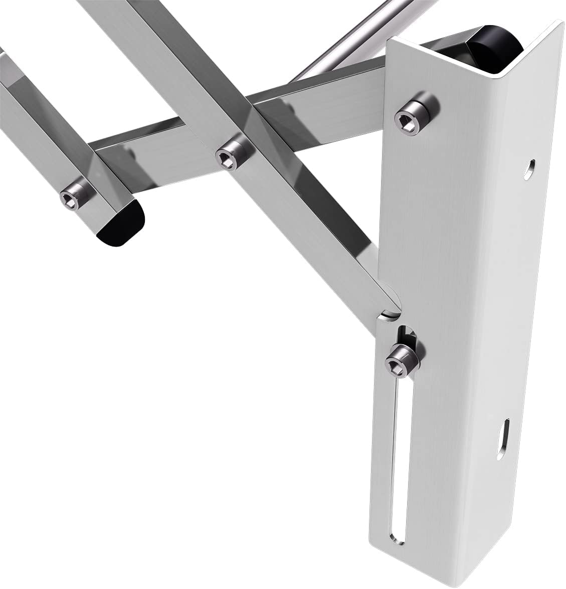 COSTWAY Wäscheständer zur Wandmontage, Wandtrockner ausziehbar aus Edelstahl mit 8 Stangen, platzsparender Wandwäschetrockner, Tragkraft 25 kg, für Waschküche, Badezimmer