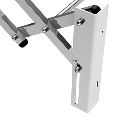 COSTWAY Wäscheständer zur Wandmontage, Wandtrockner ausziehbar aus Edelstahl mit 8 Stangen, platzsparender Wandwäschetrockner, Tragkraft 25 kg, für Waschküche, Badezimmer