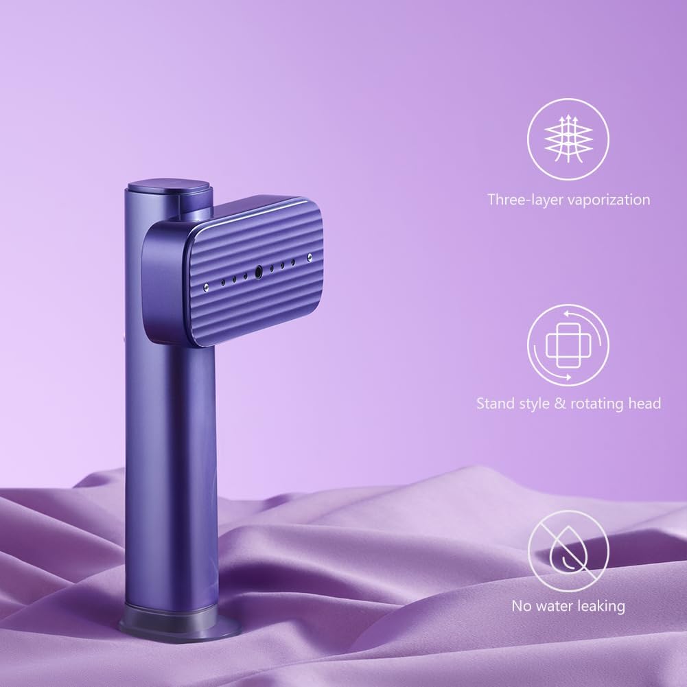 nesmar G5 Dampfglätter, Steamer 2-in-1 Handdampfer für Kleidung und Bügeleisen für Kleidung,1200W 10 Minuten Dauerdampf,0,8 kg leicht, Reise-Dampfbügelstationenfür unterwegs und zu Hause