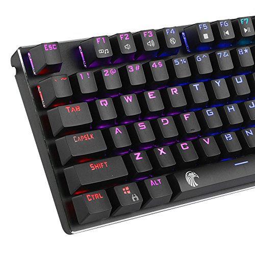 TuToy E-Element Z88 81 Key Nkro USB Kabel RGB Beleuchtete Mechanische Gaming Keyboard Outemu Blau Schalter-Schwarz