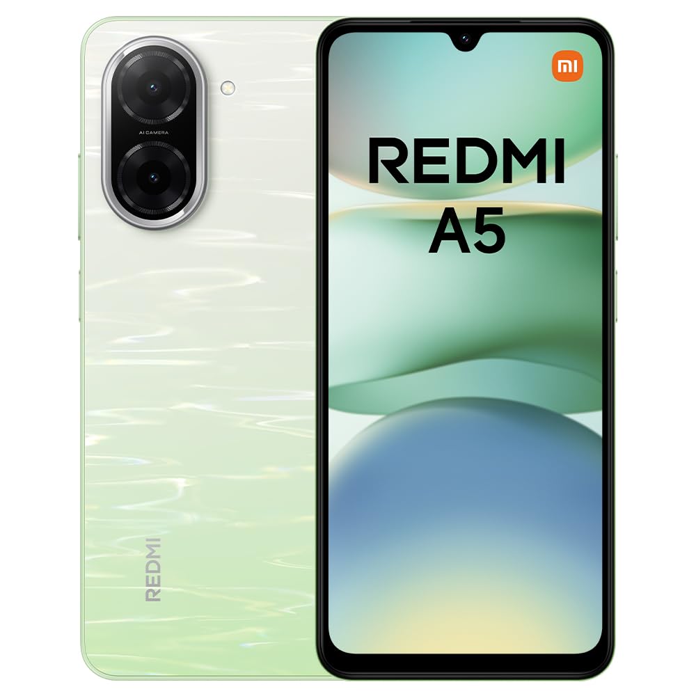 Xiaomi Redmi A5 Smartphone, 3+64GB, Green, Superklare 32MP AI-Kamera, 5200mAh Akku, Leistungsstarker Octa-Core-Prozessor, Immersives 6,88" 120Hz Display