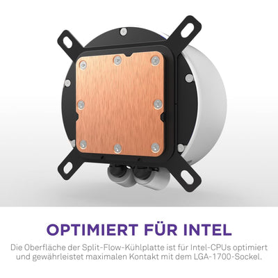 NZXT Kraken Elite 360 RGB - AIO CPU-Flüssigkeitskühler - 360-mm-Radiator - F360 RGB Core-Lüfter - Anpassbares 2,72"-IPS LCD - Turbine Pump - Intel LGA 1700, 1200/115X, 1851 - AMD AM5, AM4 - Weiß