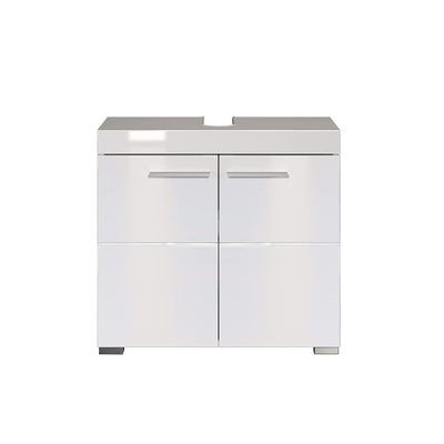 trendteam smart living - Waschbeckenunterschrank Unterschrank - Bad - Amanda - Aufbaumaß (BxHxT) 60 x 56 x 34 cm - Farbe Weiß Hochglanz - 139330101