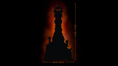 LEGO Icons Der Herr der Ringe: Barad-dûr, Bauset für Erwachsene mit den Minifiguren Sauron, Gothmog, Ork, Frodo, Sam und Gollum, Erinnerungsstück zum Film, Sammlerstück für Fans 10333