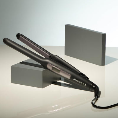 Remington Glätteisen [extra schmale Platten: für kurzes Haar, Pixies, Pony, Bart & kleine Locken] Haarglätter (Ultra-Pro-Keramikbeschichtung, LCD-Display,150-230°C) Bartglätter S5515