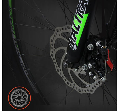 BDW - Fahrrad 26 Zoll - Mountainbike Damen & Herren - 18 Gänge - Farbe Grün - Ergonomischer Lenker - Mechanische Scheibenbremsen - Federungsgabel - Aluminiumfelgen