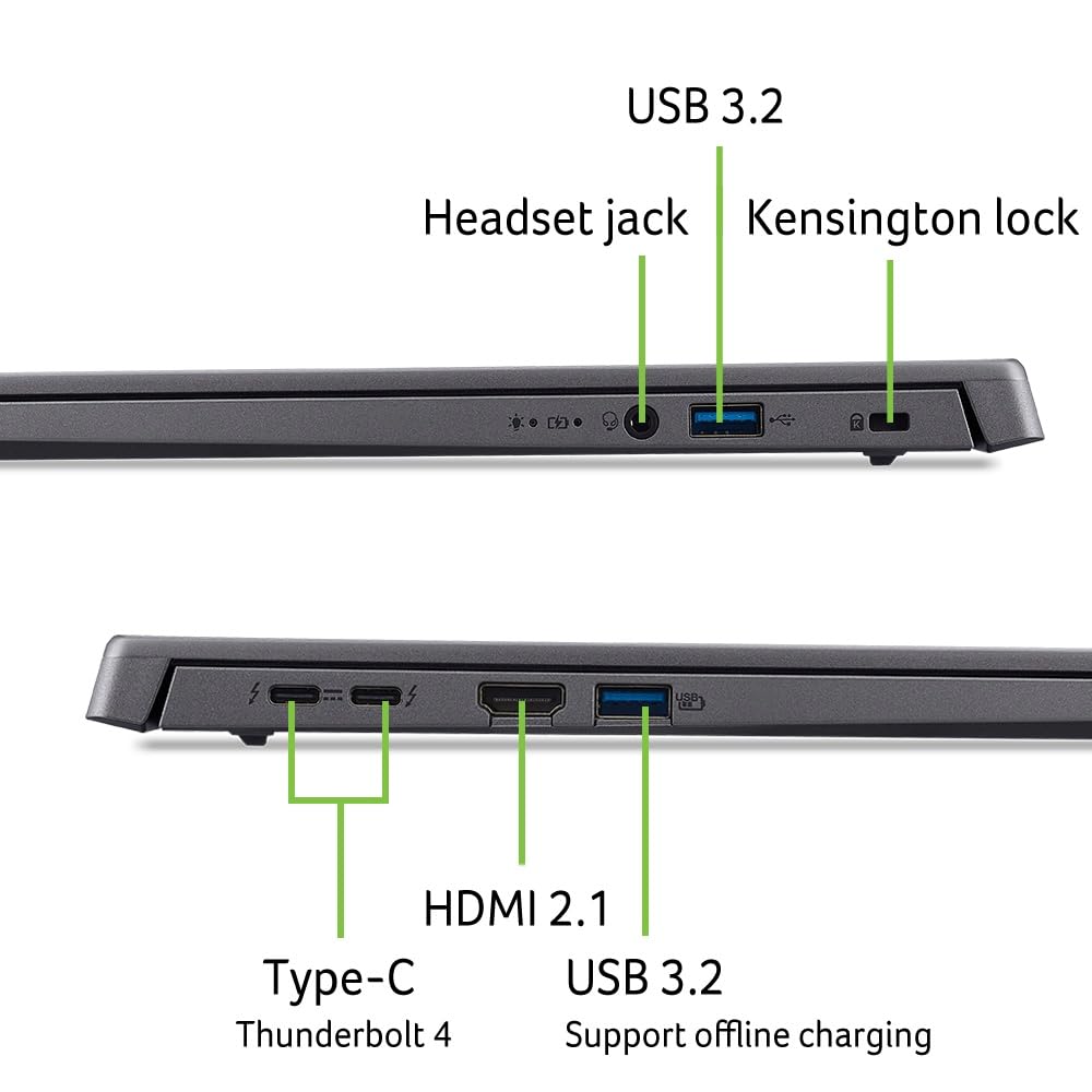 Acer Aspire 16 (A16-71M-71DD) KI Laptop, 16" WUXGA+ OLED 120Hz Display, Intel Core Ultra 7 155H, 16 GB RAM, 1 TB SSD, Intel Arc Grafik, Windows 11, QWERTZ Tastatur, grau