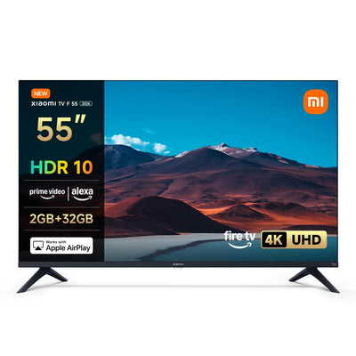 Xiaomi F, 55 Zoll (140 cm), 4K UHD, Smart TV, Fire TV, Triple Tuner DVB-C/S/S2/T/T2,HDR10, MEMC,Game Boost mode 120Hz, Sprachsteuerung mit Alexa, 2GB+32GB, Kompatibel mit Apple AirPlay