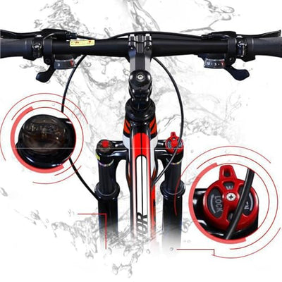Mountainbike 24/26 Zoll 27 Gang Offroad Scheibenbremse Stoßdämpfung Geeignet für Jugendliche Studenten und Erwachsene E,24 inch - 24 Speed