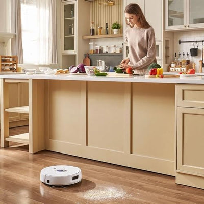 NARWAL Freo X Plus Saug- und Wischroboter Selbstentleerend, Verhedderungsfreie Schwebebürste, 7800-Pa-Saugleistung, 7 Wochen Selbstentleerung ohne Absaugstation, Tri-Laser-Hindernisvermeidung
