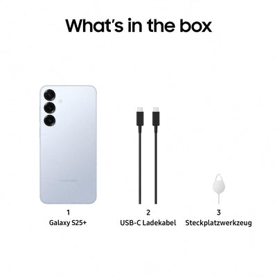 Samsung Galaxy S25+ AI Smartphone mit Galaxy AI, 12 GB RAM, 256 GB Speicher, Icyblue, 3 Jahre Herstellergarantie + Galaxy Watch7 Smartwatch