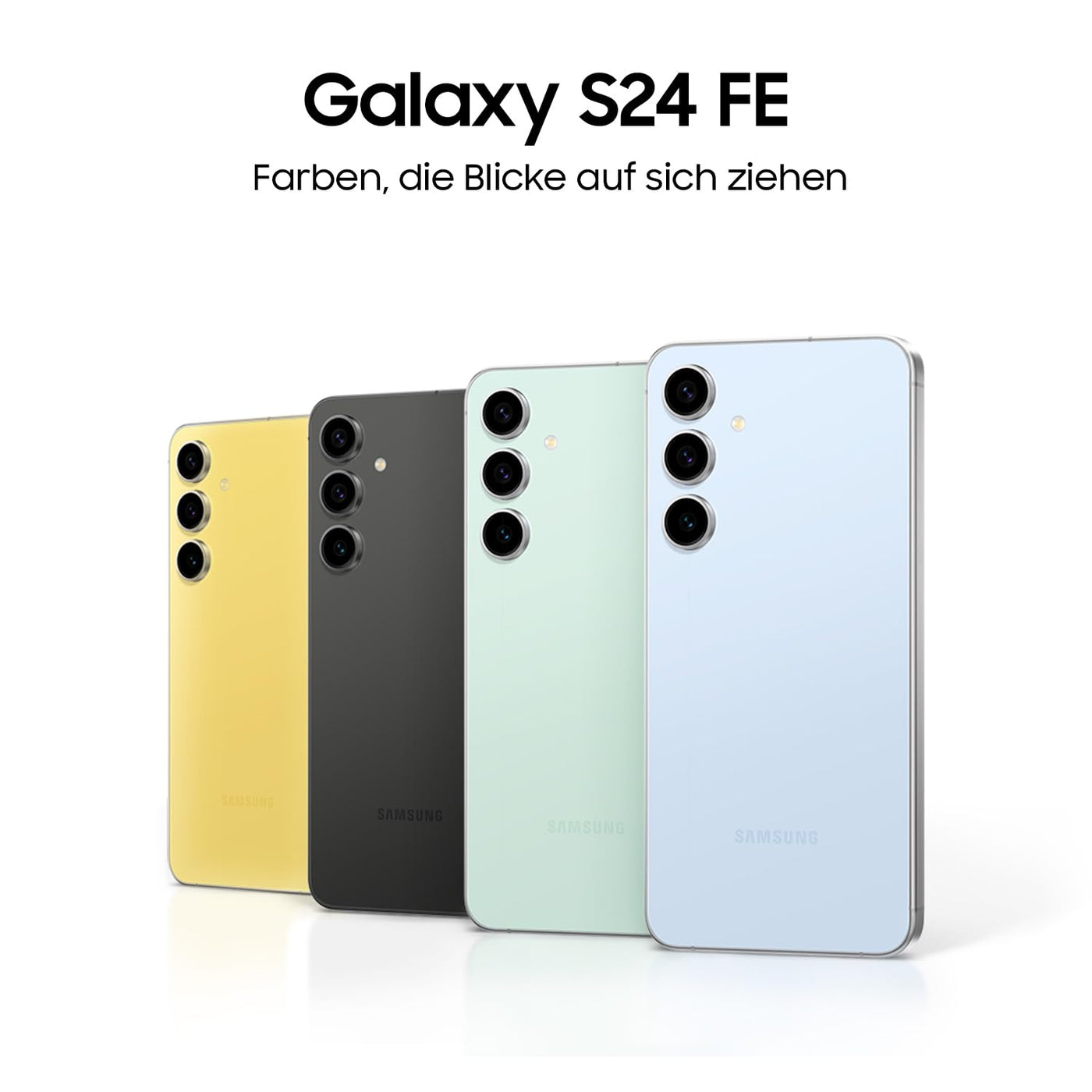 Samsung Galaxy S24 FE AI Smartphone ohne Vertrag, AI Handy mit Android, 8 GB RAM, 256 GB Speicher, 50-MP-Kamera, Lange Akkulaufzeit, Yellow, 36 Monate Herstellergarantie [Exklusiv bei Amazon]