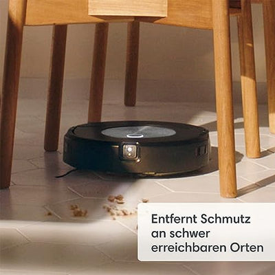 iRobot Roomba Combo j7+ (c7556) Saug- und Wischroboter mit autom. Absaugstation. Objekterkennung/-vermeidung, Kartierung, 4-Stufen-Reinigung, Raum-/ Bereichsreinigung, Sprachassistent, Farbe: Navy
