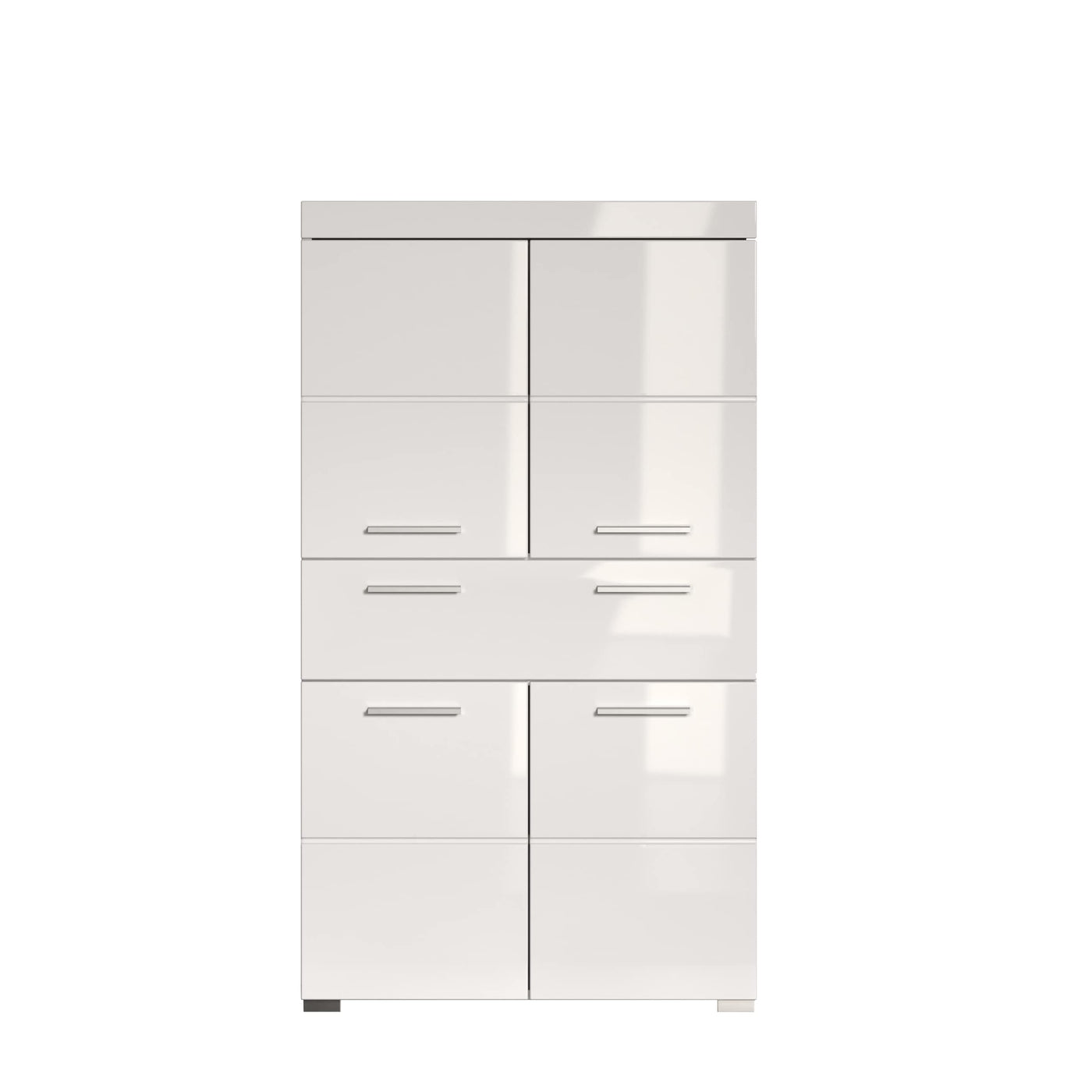 trendteam smart living - Hochschrank Schrank - Bad - Amanda - Aufbaumaß (BxHxT) 73 x 130 x 31 cm - Farbe Weiß Hochglanz - 139310701