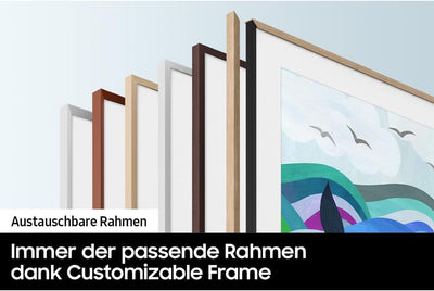 Samsung QLED 4K The Frame 55 Zoll Fernseher (GQ55LS03BGUXZG, Deutsches Modell), mattes Display, austauschbare Rahmen, Art Mode, Smart TV [2023]