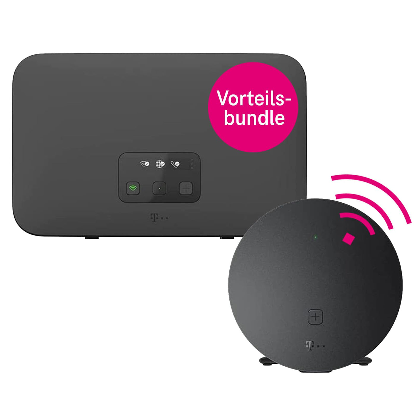 Telekom Speedport Smart 4 Router & Speed Home WLAN Repeater im Set mit Wi-Fi 6 und Mesh-Technologie - kein Glasfasermodem integriert I Plug & Play per WPS, 2 LAN-Anschlüsse